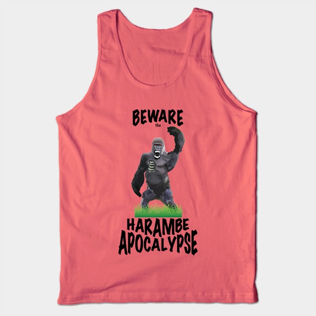 Harambe Apocalypse - Zombie Gorilla Tank Top by SnarkSharks